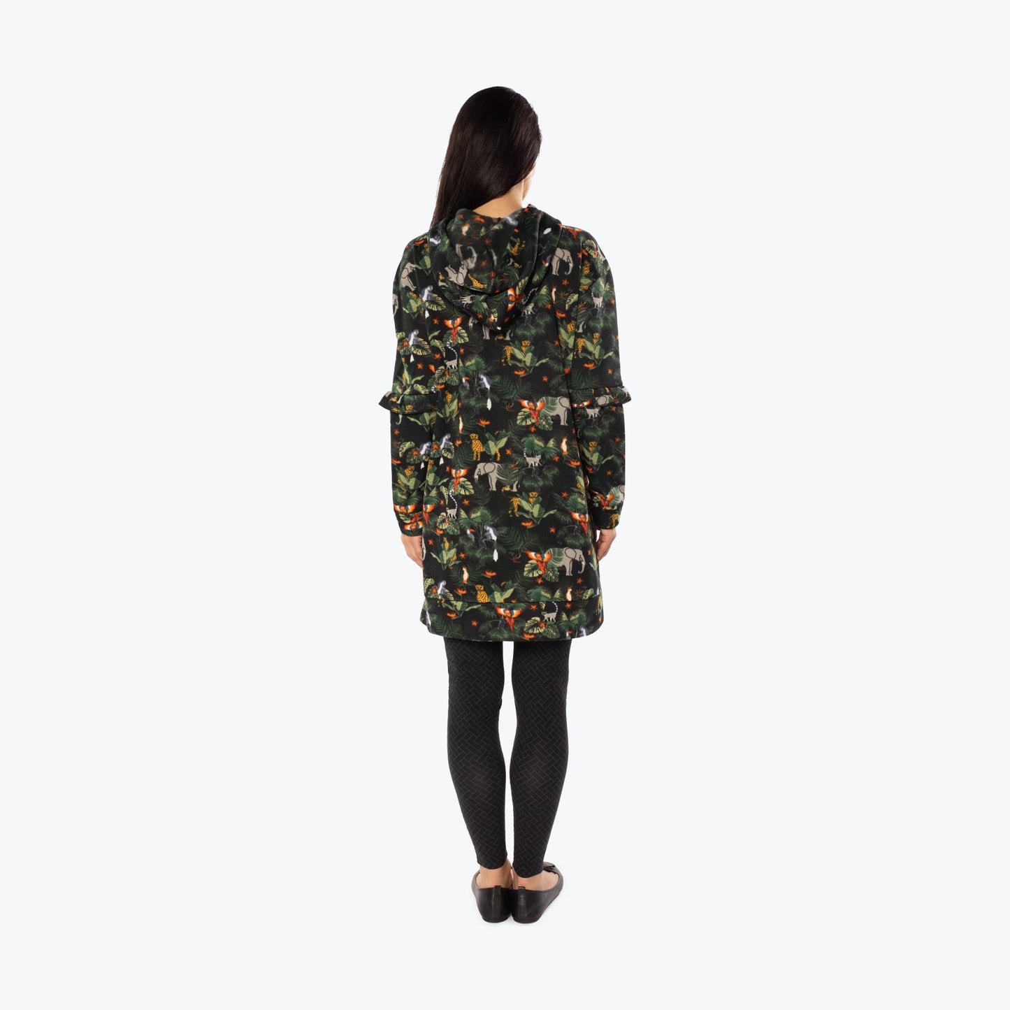 Peekaboo Sweater Fleece Tunic Hoodie
