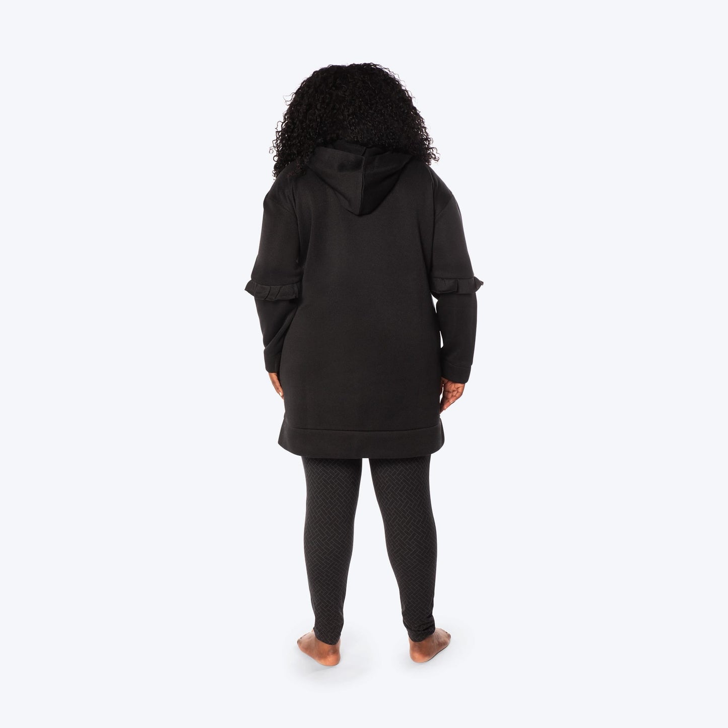 Peekaboo Sweater Fleece Tunic Hoodie