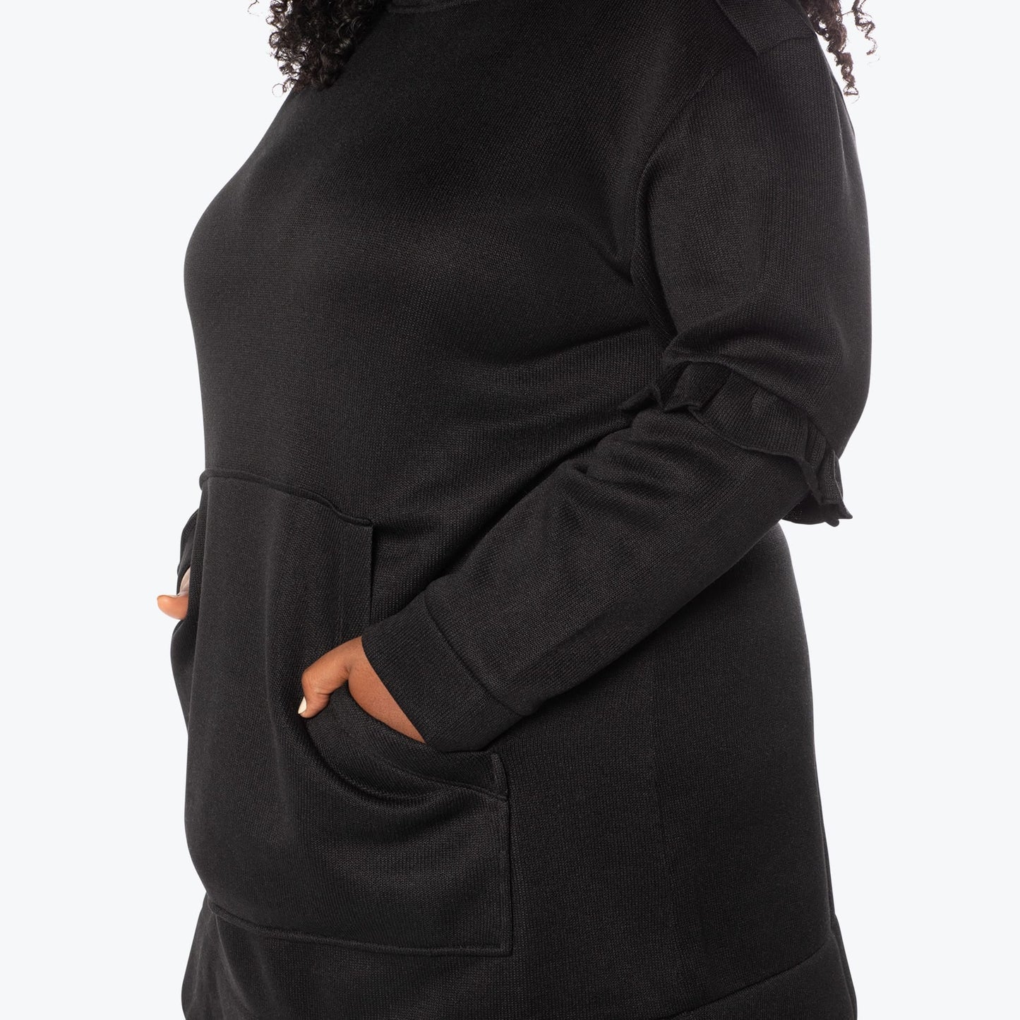 Peekaboo Sweater Fleece Tunic Hoodie
