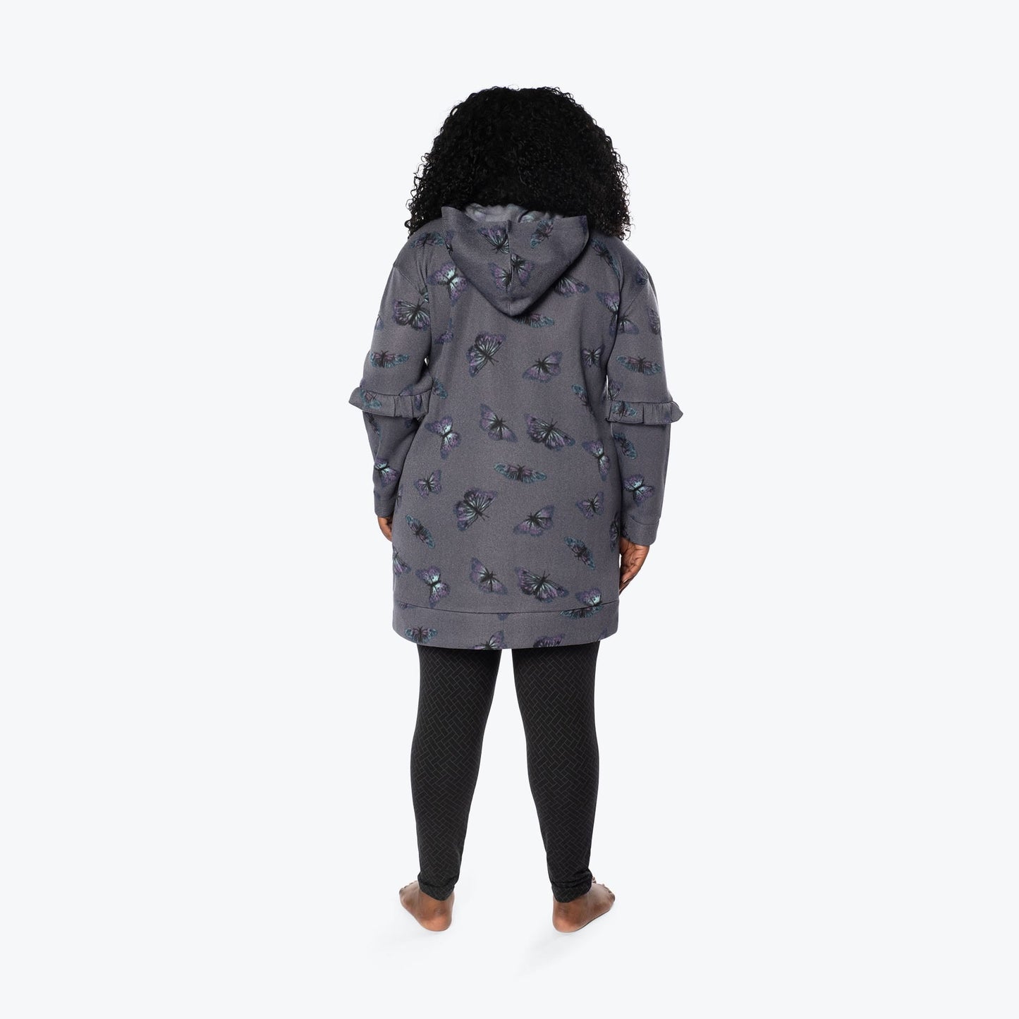 Peekaboo Sweater Fleece Tunic Hoodie