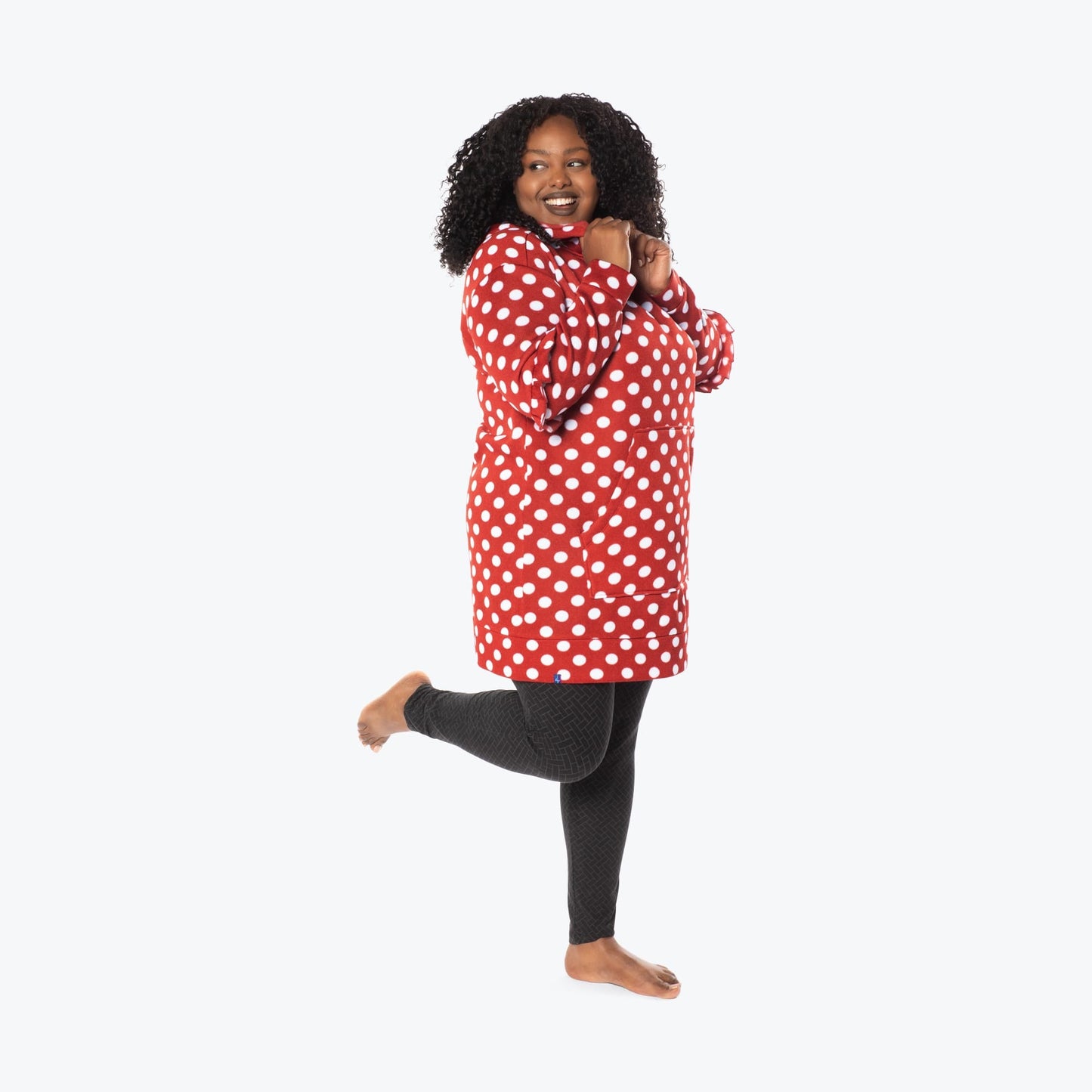 Peekaboo Sweater Fleece Tunic Hoodie