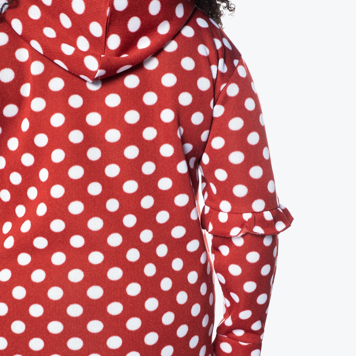 Peekaboo Sweater Fleece Tunic Hoodie