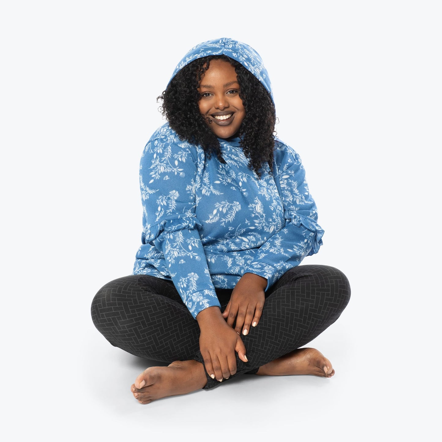 Peekaboo Sweater Fleece Tunic Hoodie