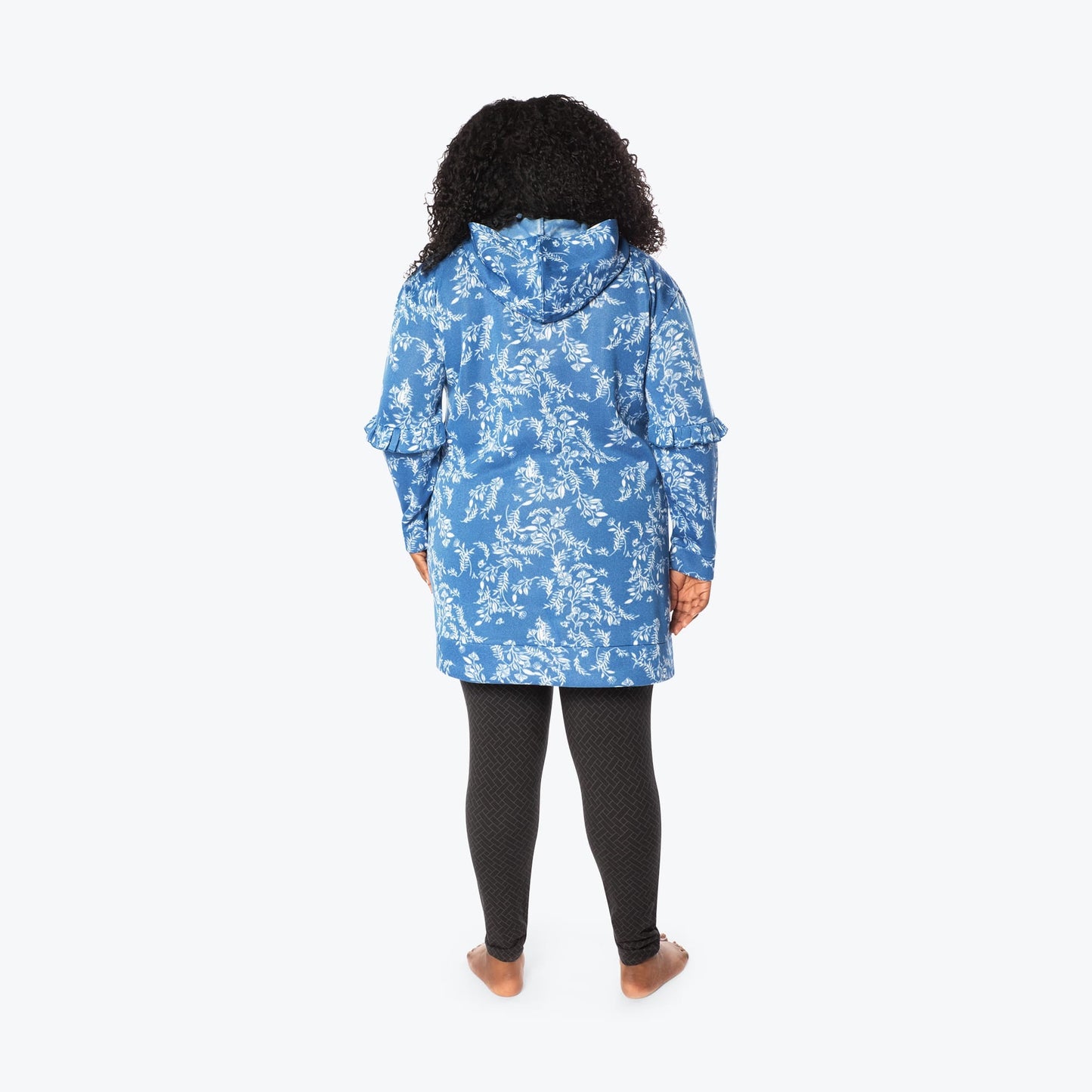 Peekaboo Sweater Fleece Tunic Hoodie