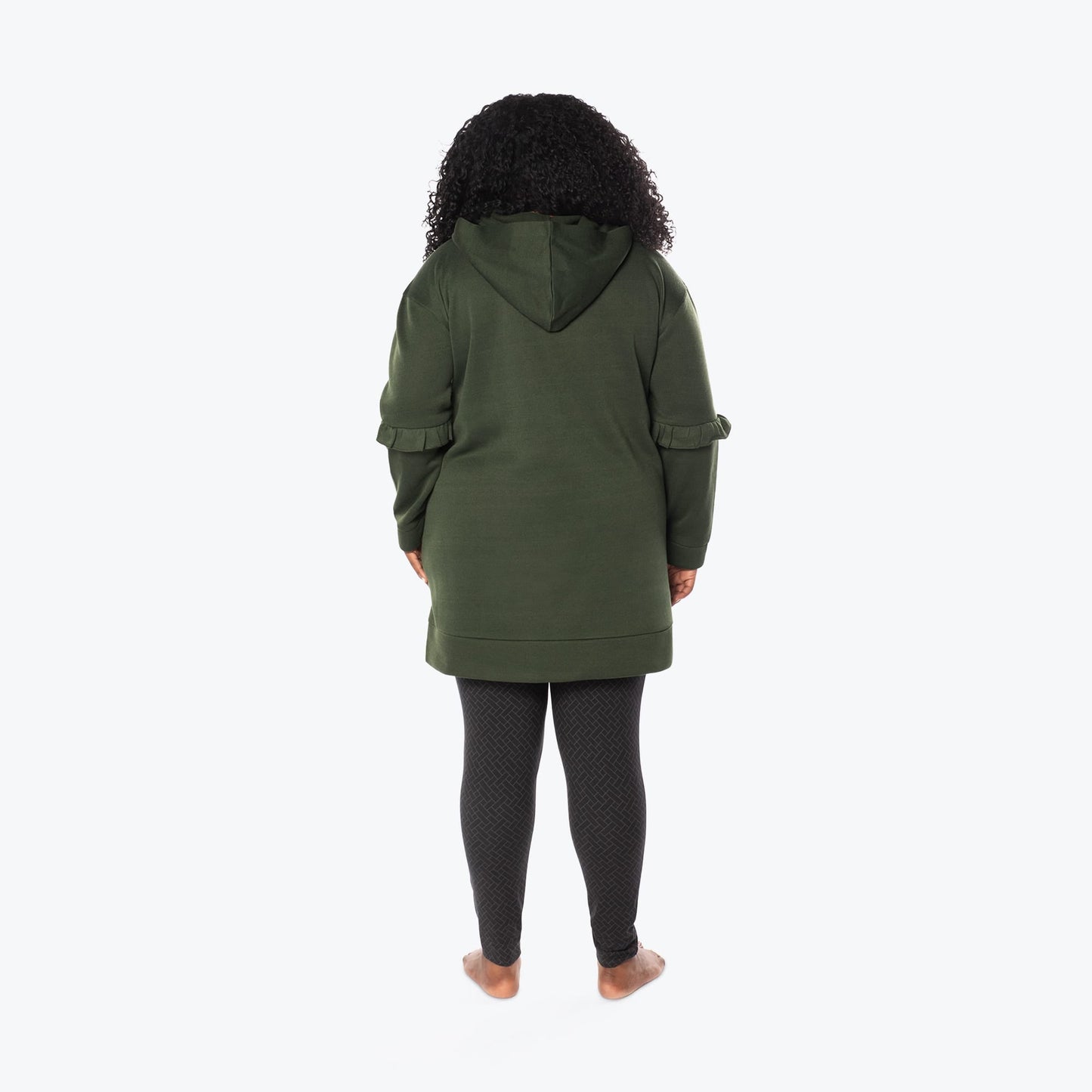 Peekaboo Sweater Fleece Tunic Hoodie
