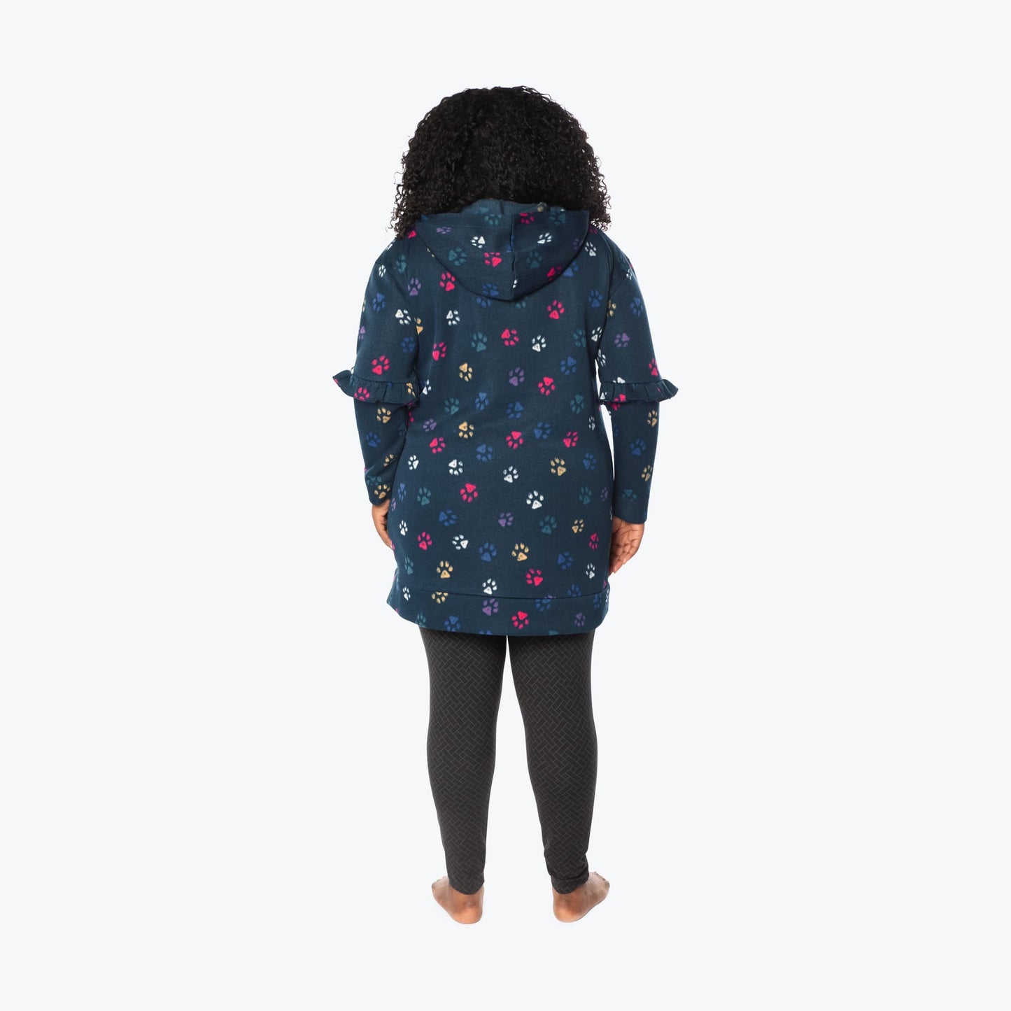 Peekaboo Sweater Fleece Tunic Hoodie