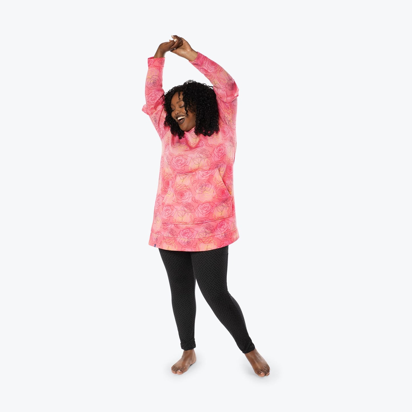Peekaboo Sweater Fleece Tunic Hoodie