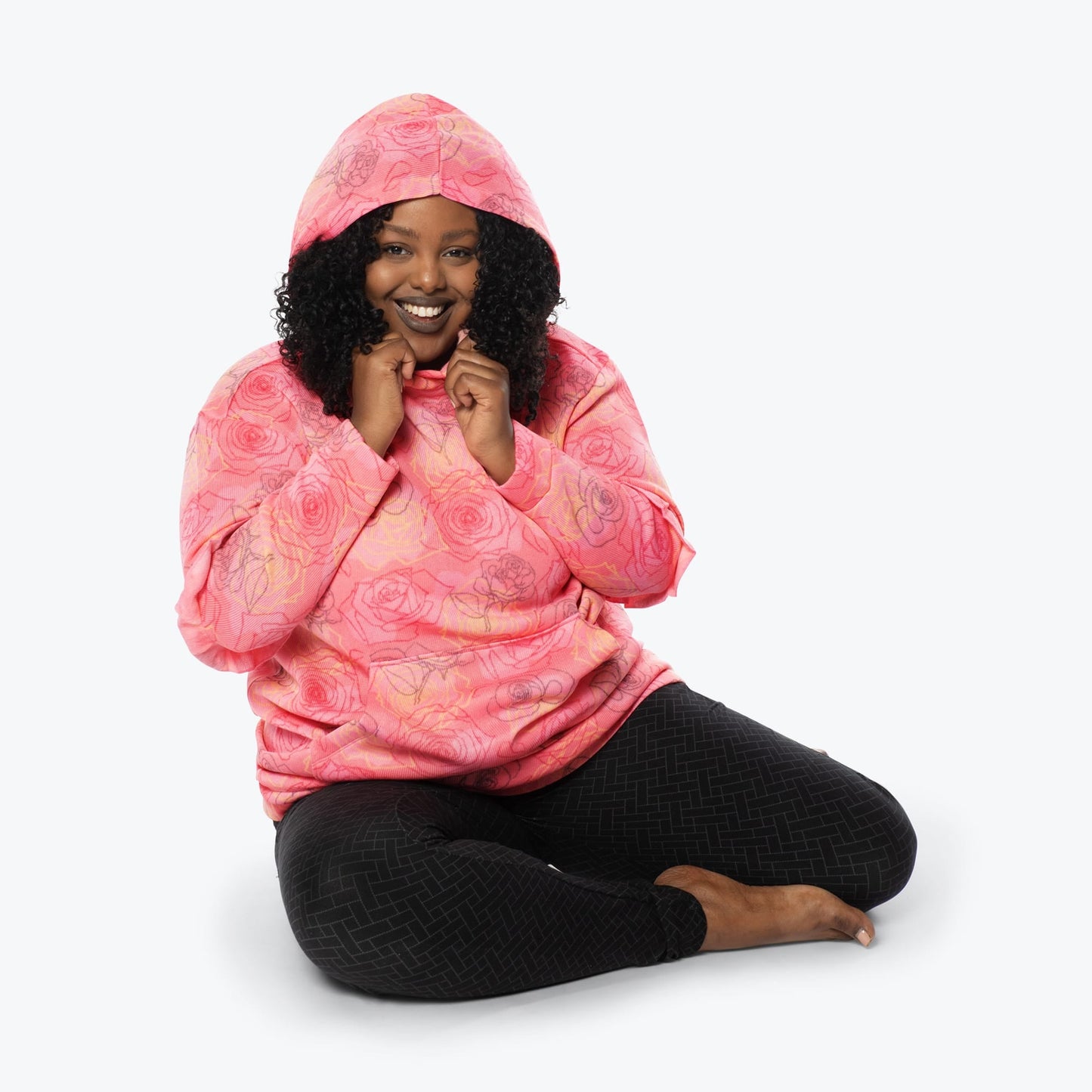Peekaboo Sweater Fleece Tunic Hoodie