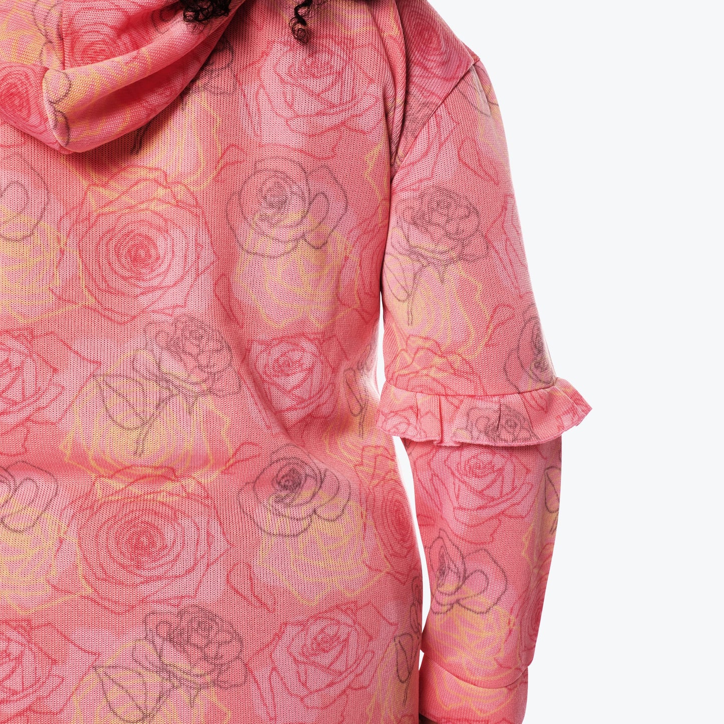 Peekaboo Sweater Fleece Tunic Hoodie