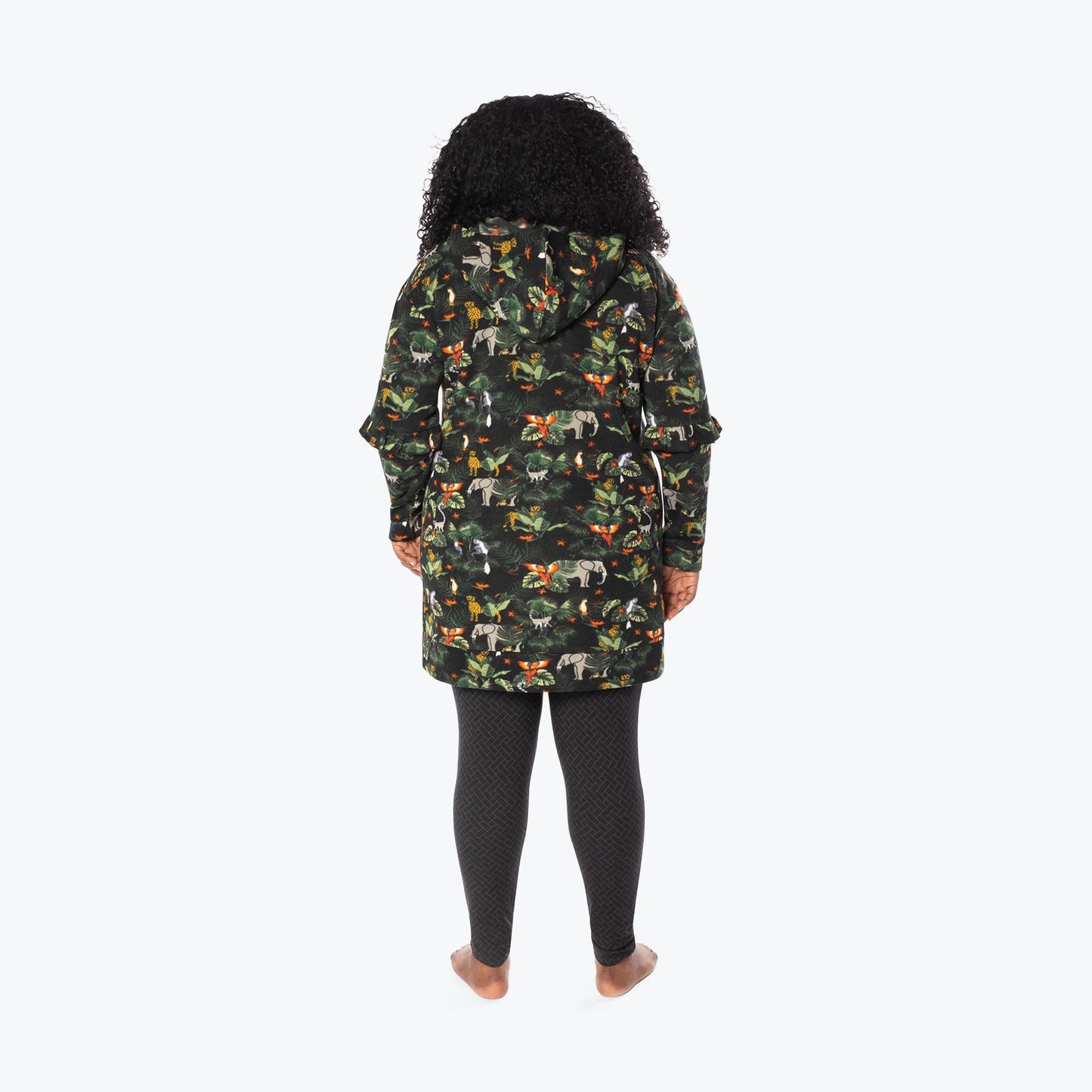 Peekaboo Sweater Fleece Tunic Hoodie