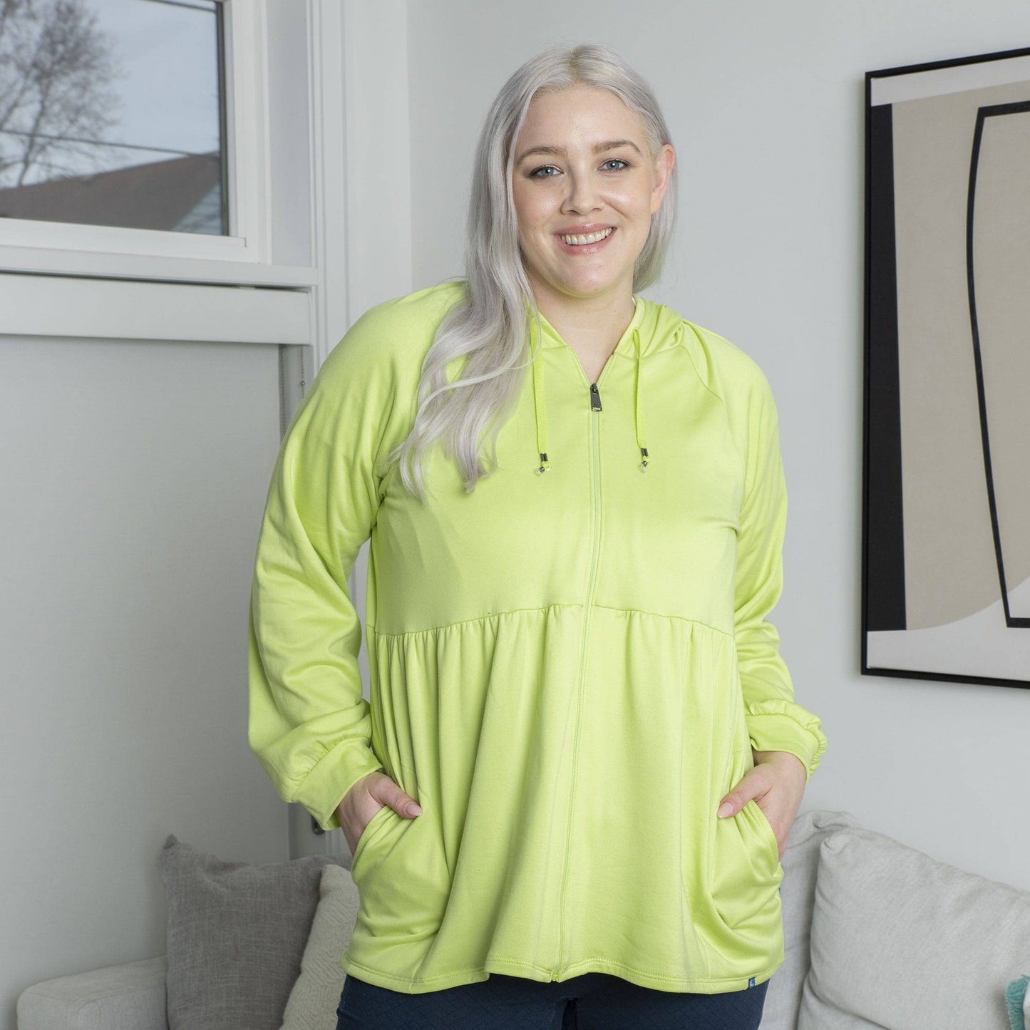 Shimmy Brushed Jersey Zip Up