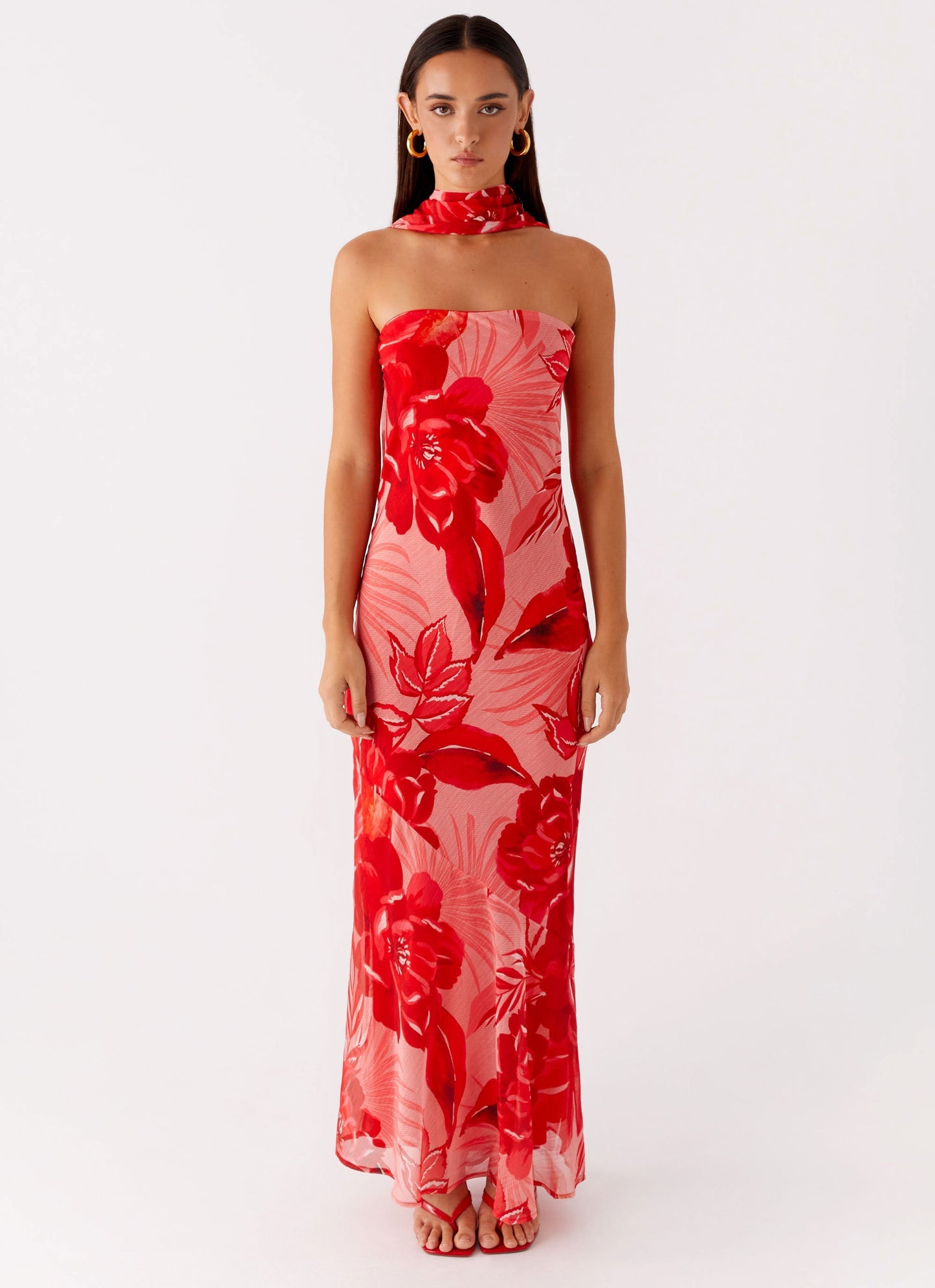 Under The Pagoda Maxi Dress - Sicily Sunsets Print
