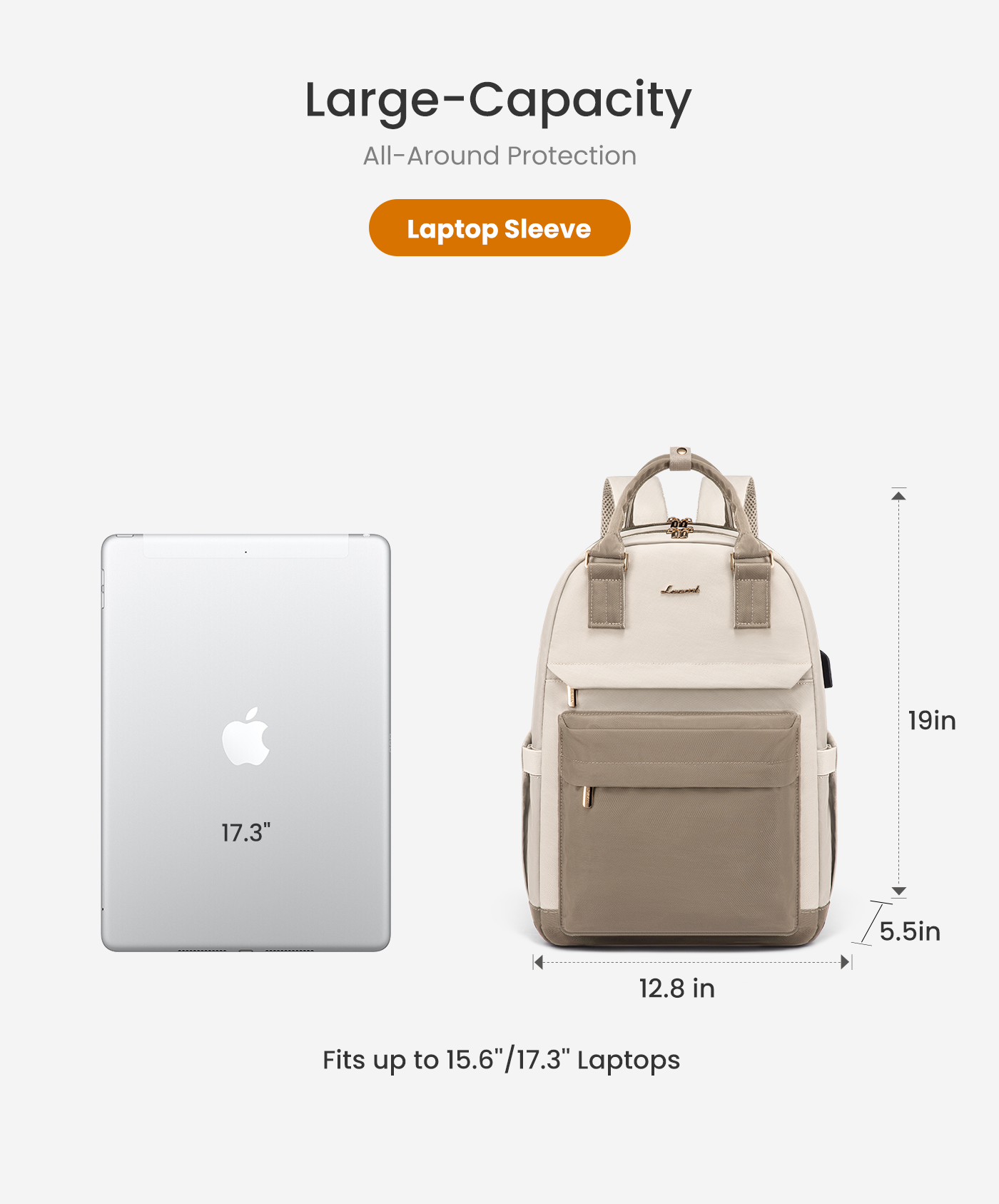 Molerolly Ⅰ Laptop Backpack, 15.6 17.3