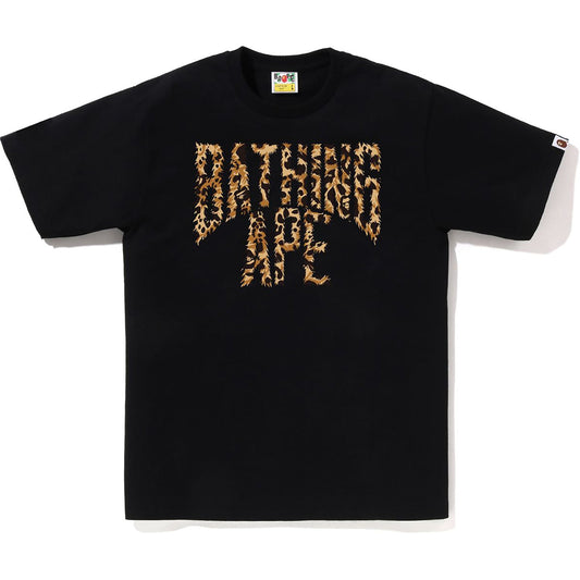 WILD LEOPARD PATTERN NYC LOGO TEE MENS