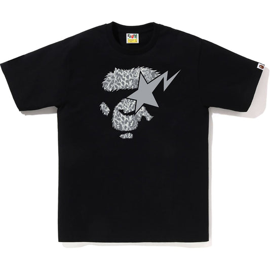WILD LEOPARD PATTERN APE FACE STA TEE MENS