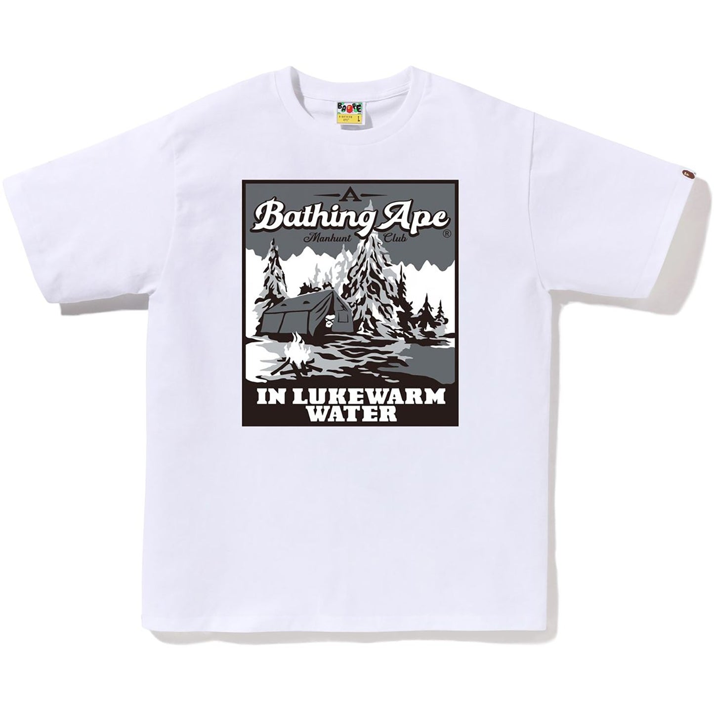 BAPE MENS A BATHING APE BASE CAMP T-SHIRT