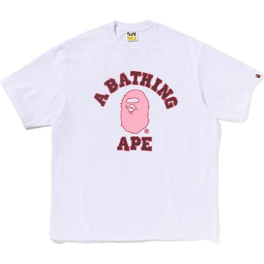 BAPE MENS HAND DRAWN COLLEGE RELAXED FIT T-SHIRT