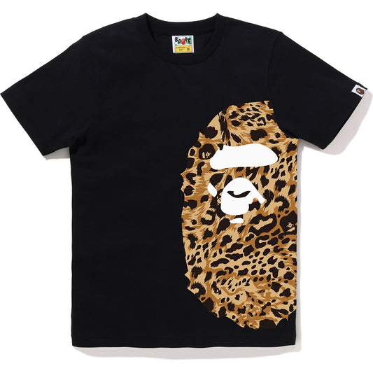 WILD LEOPARD PATTERN SIDE BIG APE HEAD TEE LADIES