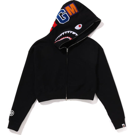 SHARK CROPPED FULL ZIP HOODIE LADIES
