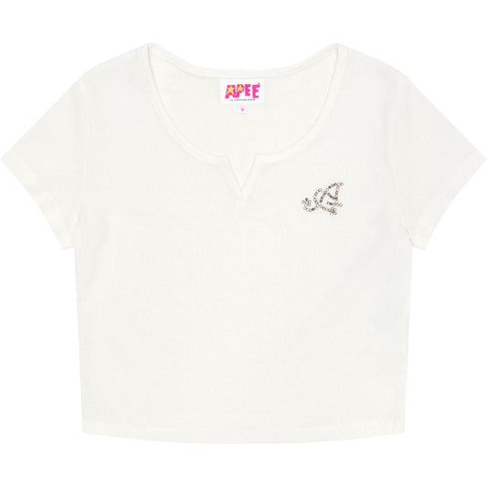 APEE V NECK CROP TOP LADIES