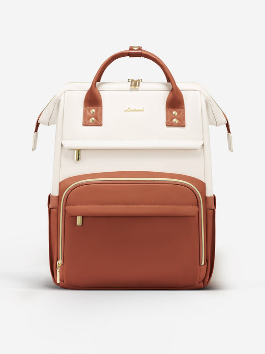 Leather Laptop Backpack, 15.6 17