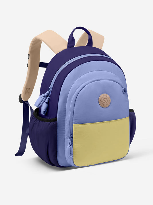 Puffer Kids Backpack, Blue Yellow