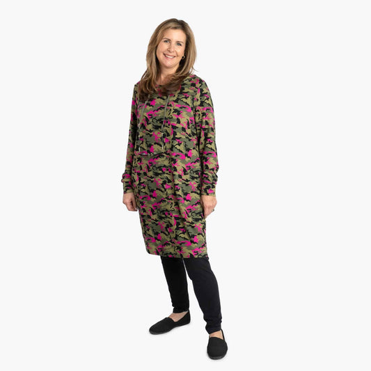 Dilly Dally Brushed Sweater Knit Lounge Dress