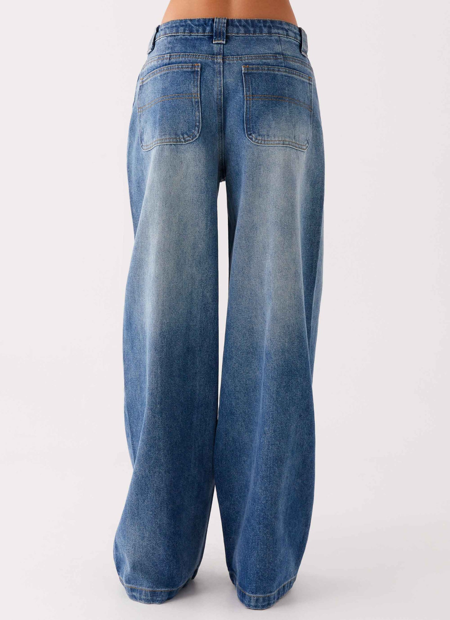 Midwest Low Rise Jeans - Powder Wash Blue