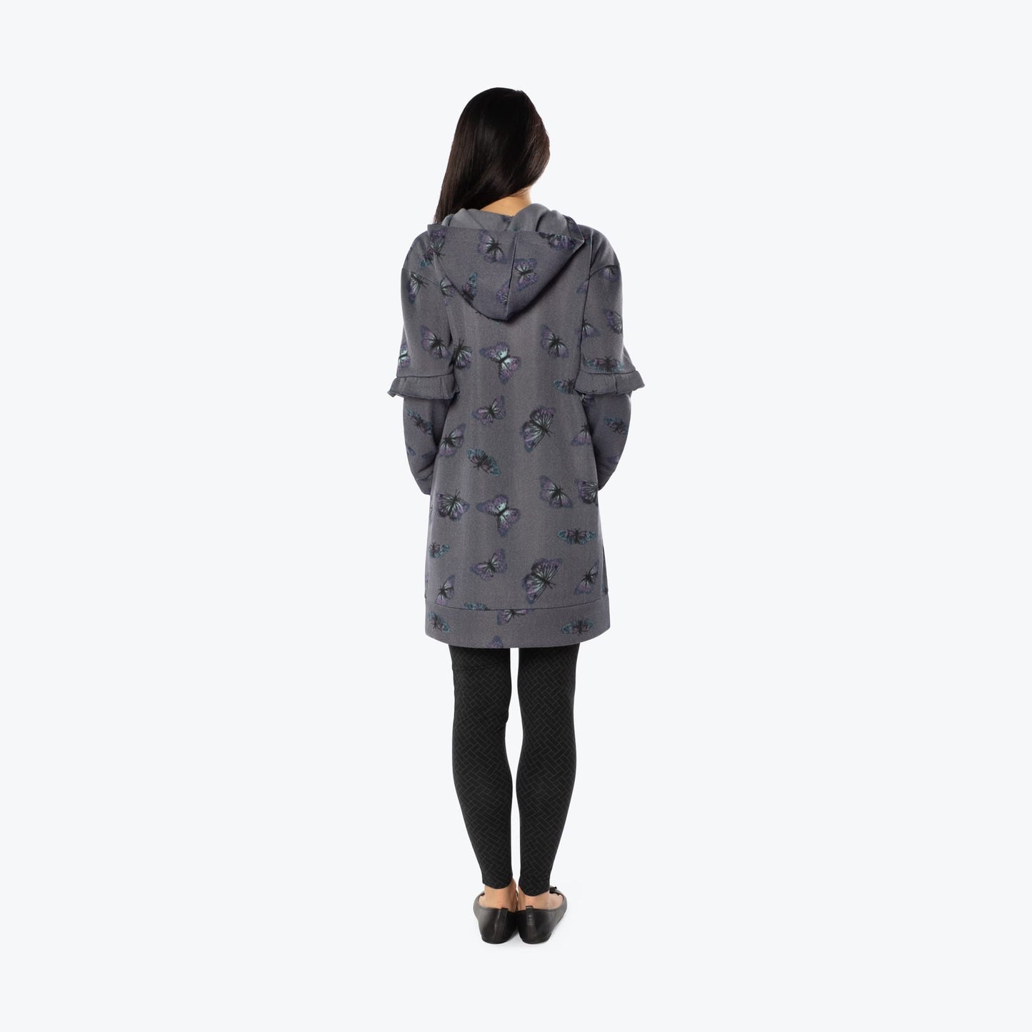 Peekaboo Sweater Fleece Tunic Hoodie