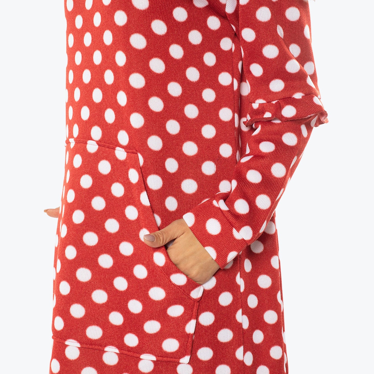 Peekaboo Sweater Fleece Tunic Hoodie