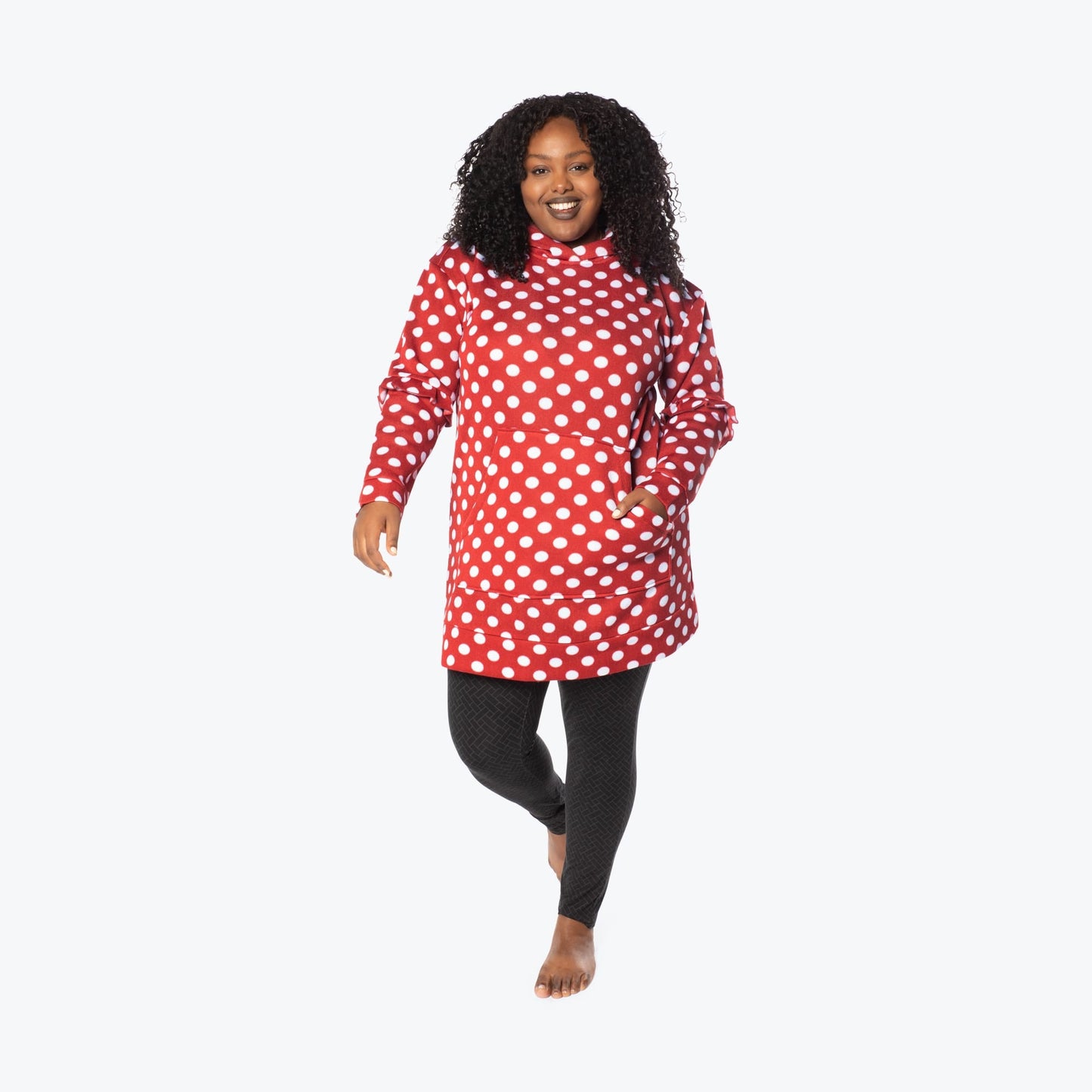Peekaboo Sweater Fleece Tunic Hoodie